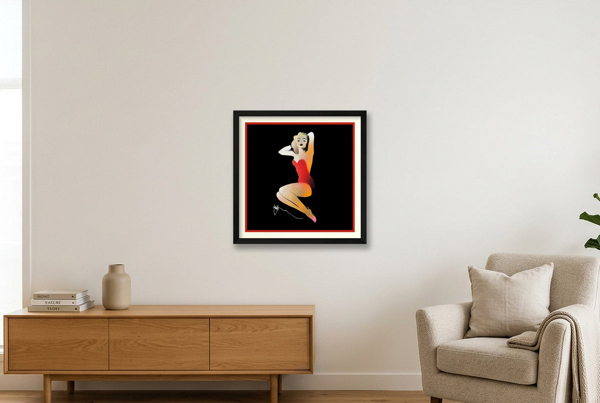 Bombshell — 40×40cm, 16×16" Black Frame