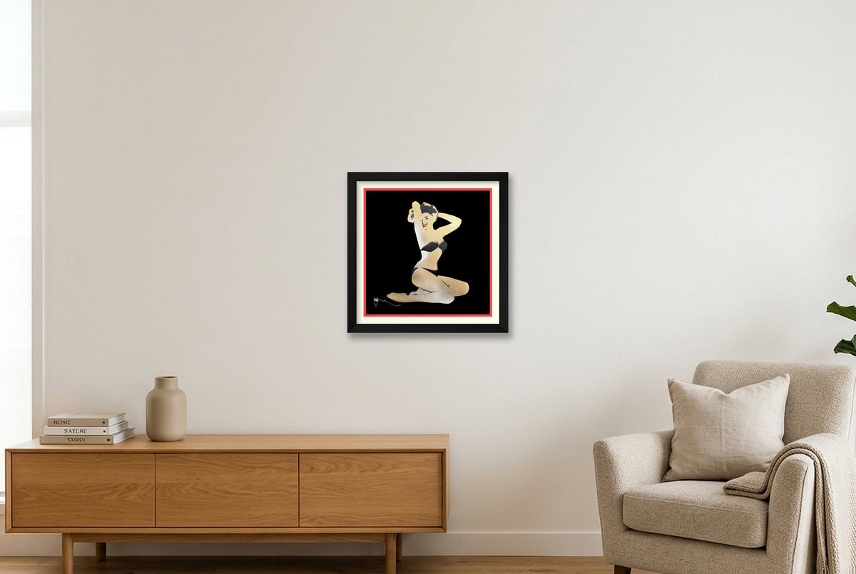 Sweet Jane  — 30×30cm, 12×12" Black Frame