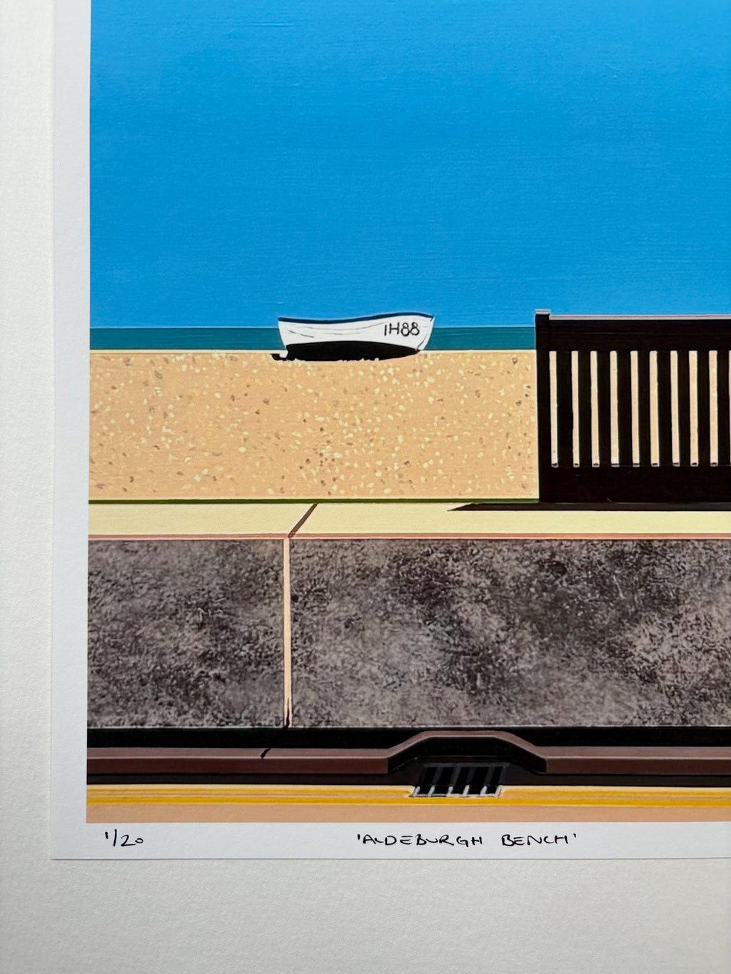 Aldeburgh Bench Fine Art Giclee Print