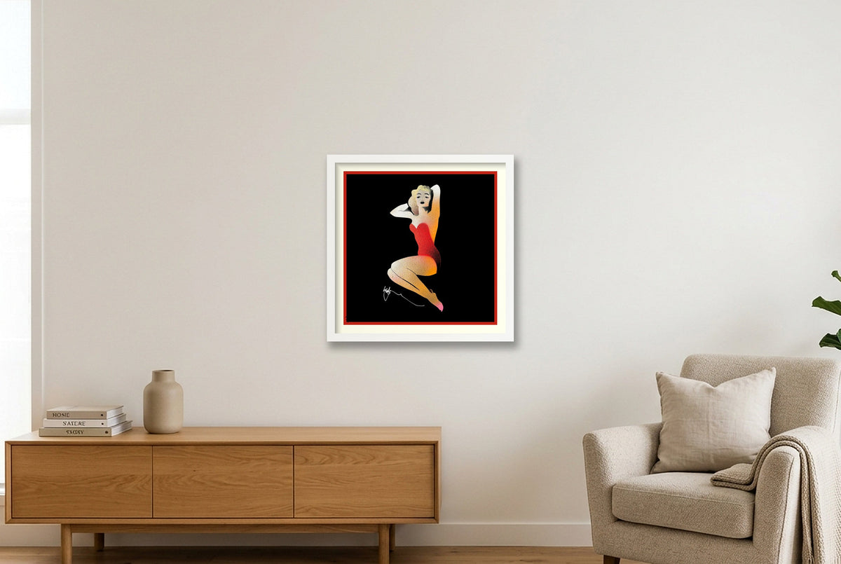 Bombshell — 40×40cm, 16×16" White Frame