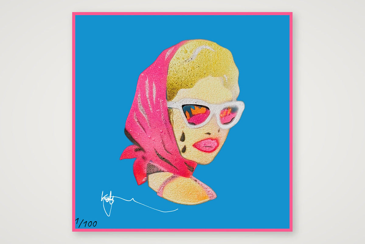 Blue Roadgirl — 30×30cm, 12×12" Print only