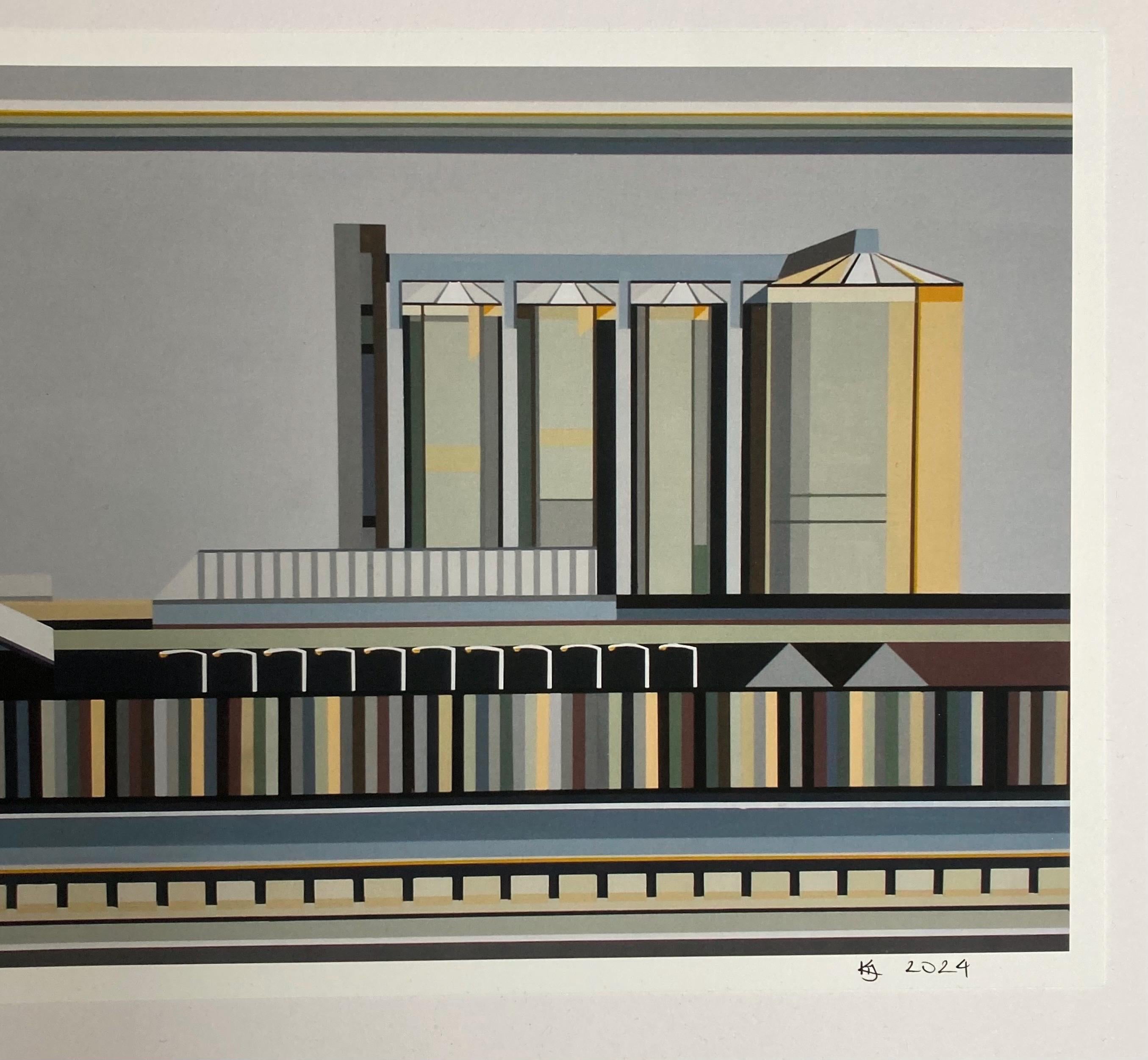 Sugar Beet Factory Grey Fine Art Giclee Print
