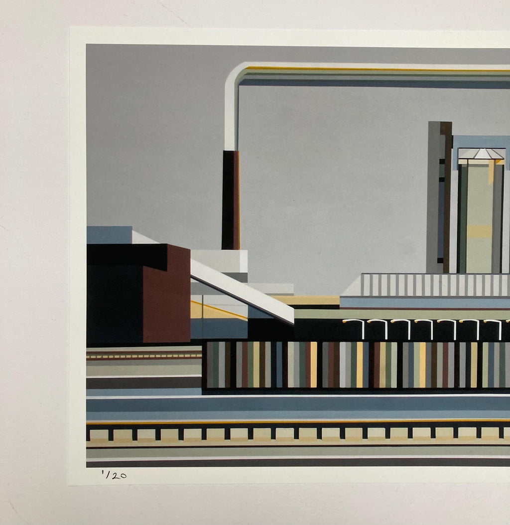 Sugar Beet Factory Grey Fine Art Giclee Print