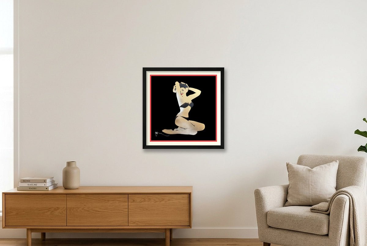 Sweet Jane  — 40×40cm, 16×16" Black Frame