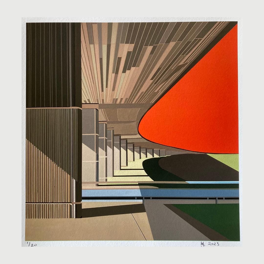 Red Hill Flyover Fine Art Giclee Print