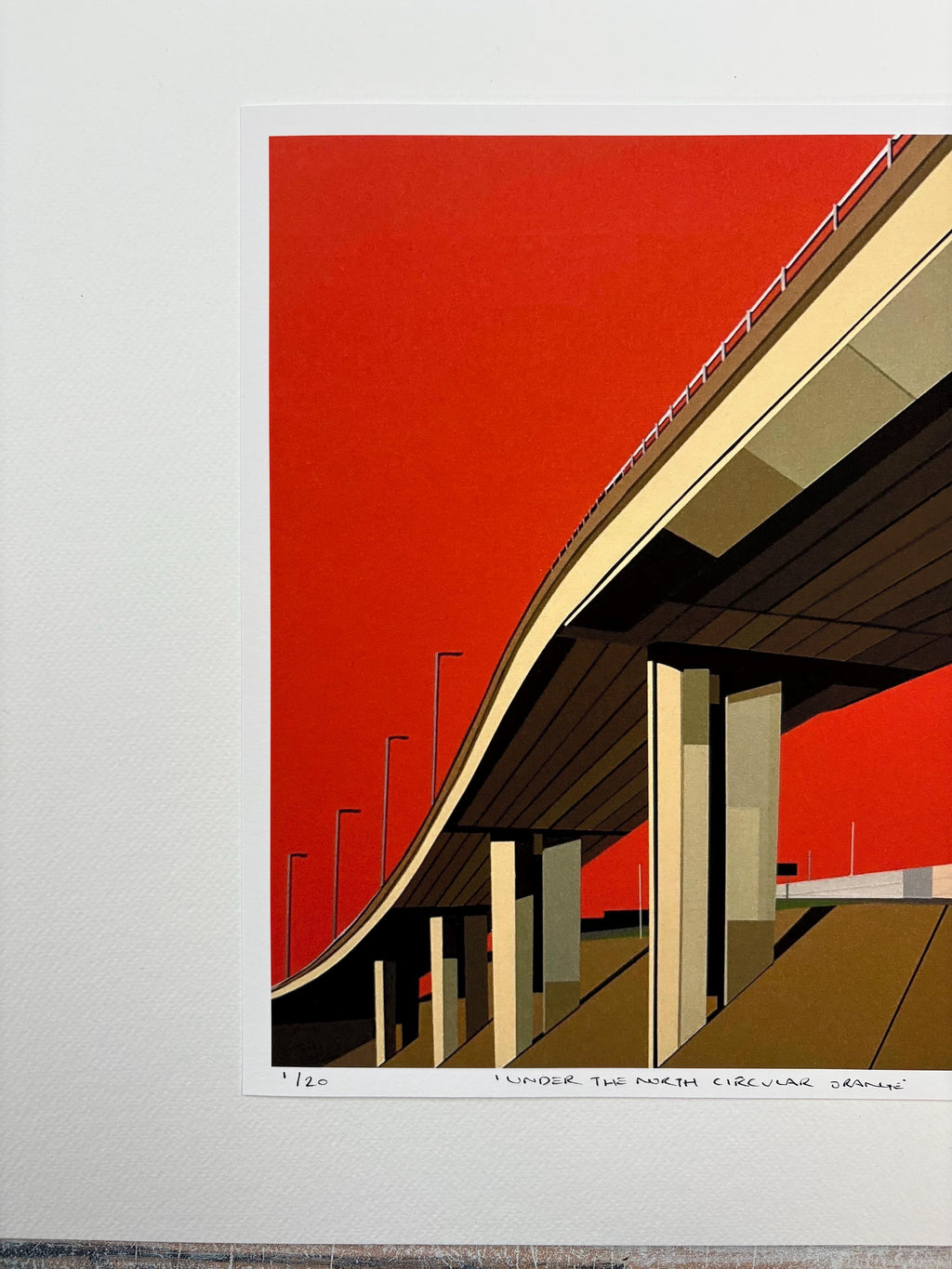 Under The North Circular Orange Fine Art Giclee Print