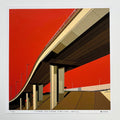 Under The North Circular Orange Fine Art Giclee Print