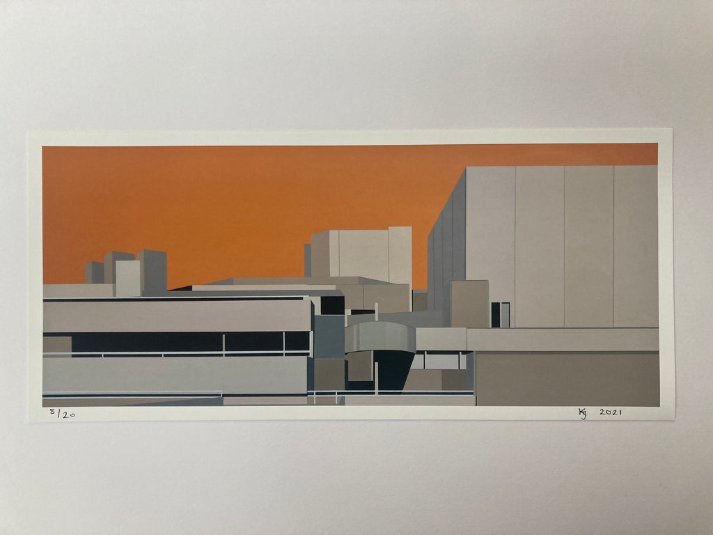 National Theatre London Fine Art Giclee Print