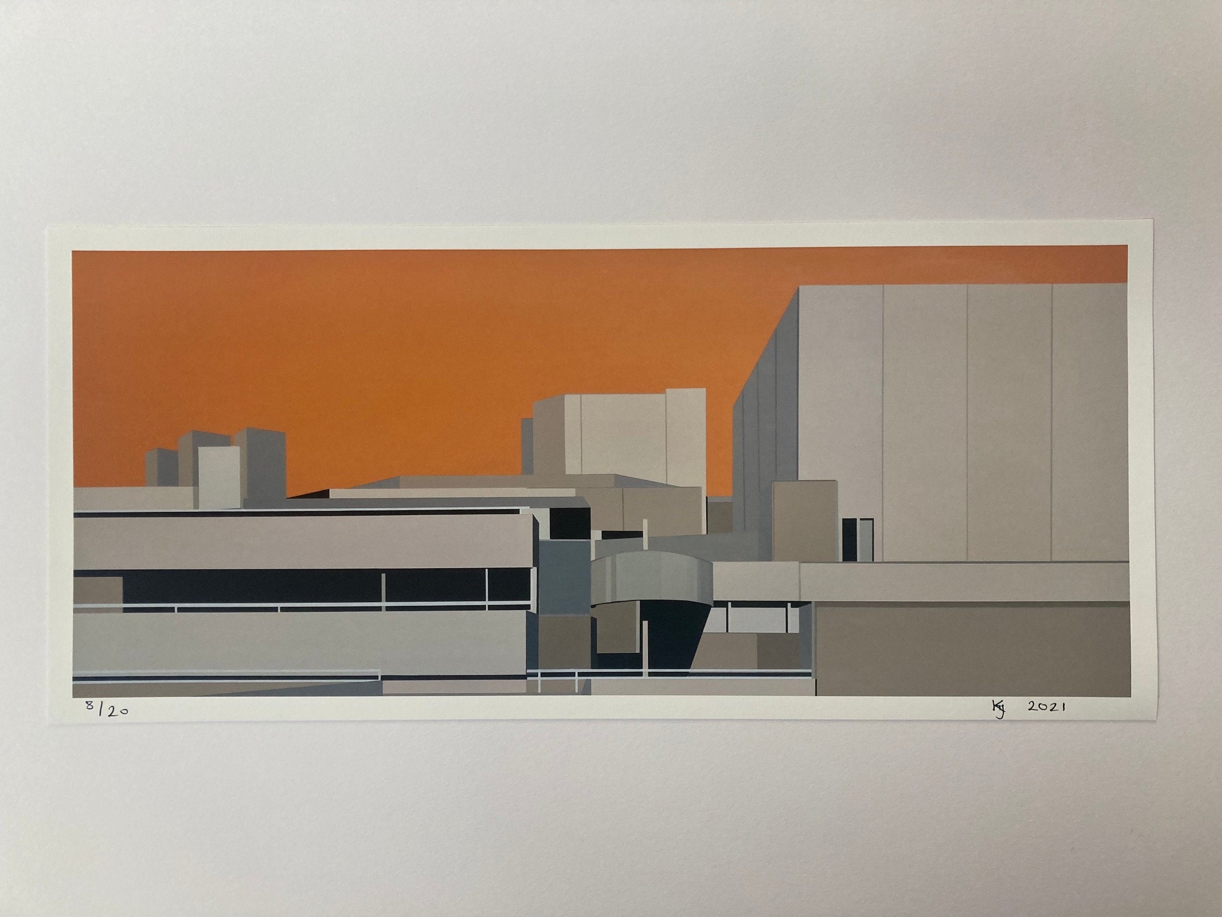 National Theatre London Fine Art Giclee Print