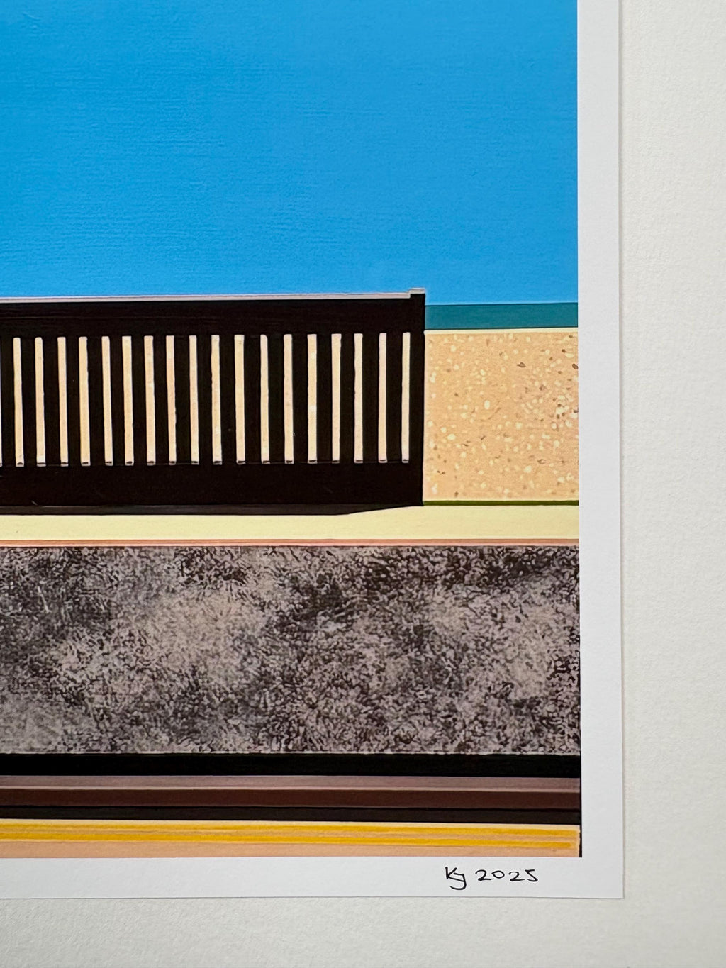 Aldeburgh Bench Fine Art Giclee Print