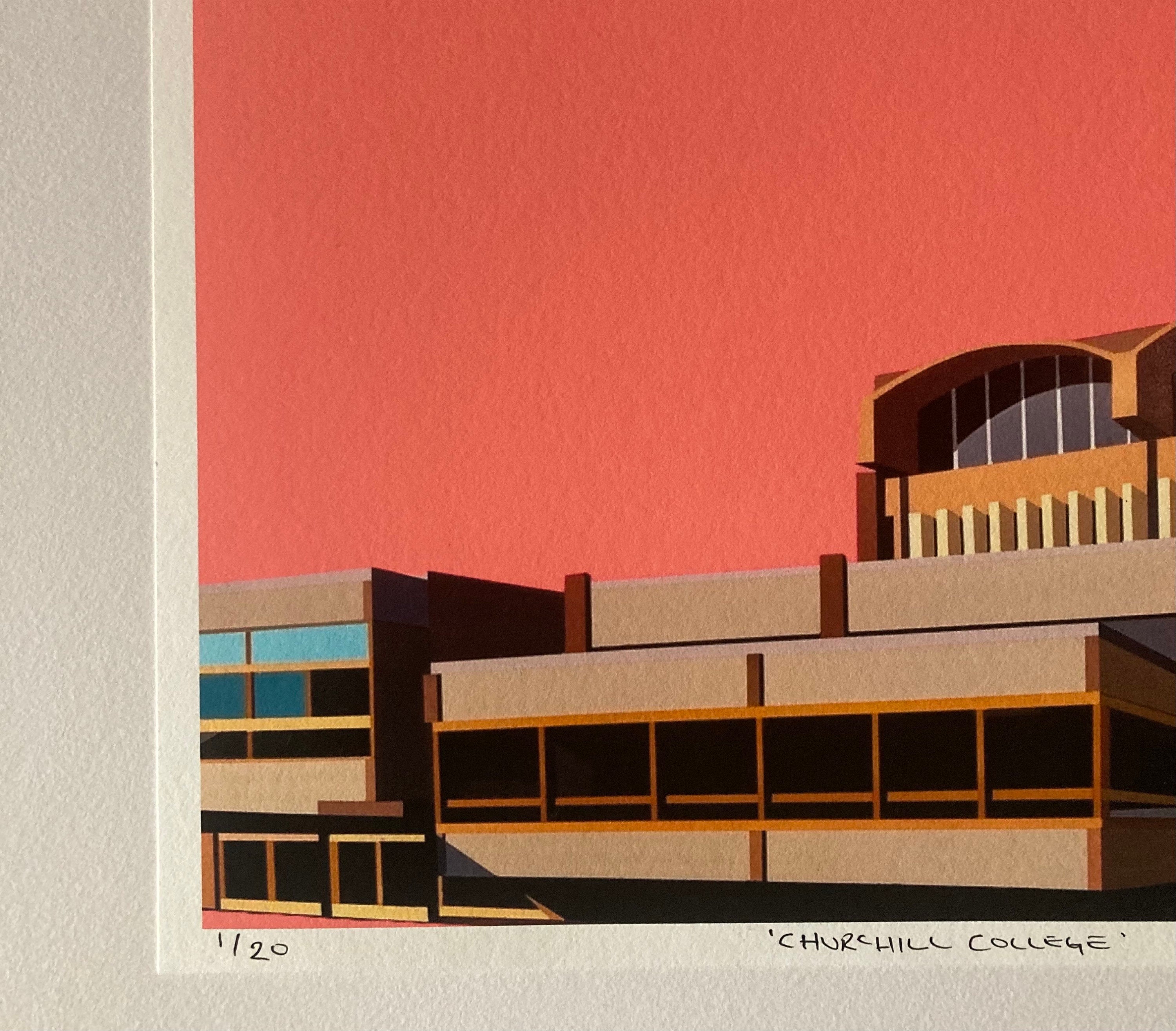 Churchill College Cambridge Fine Art Giclee Print