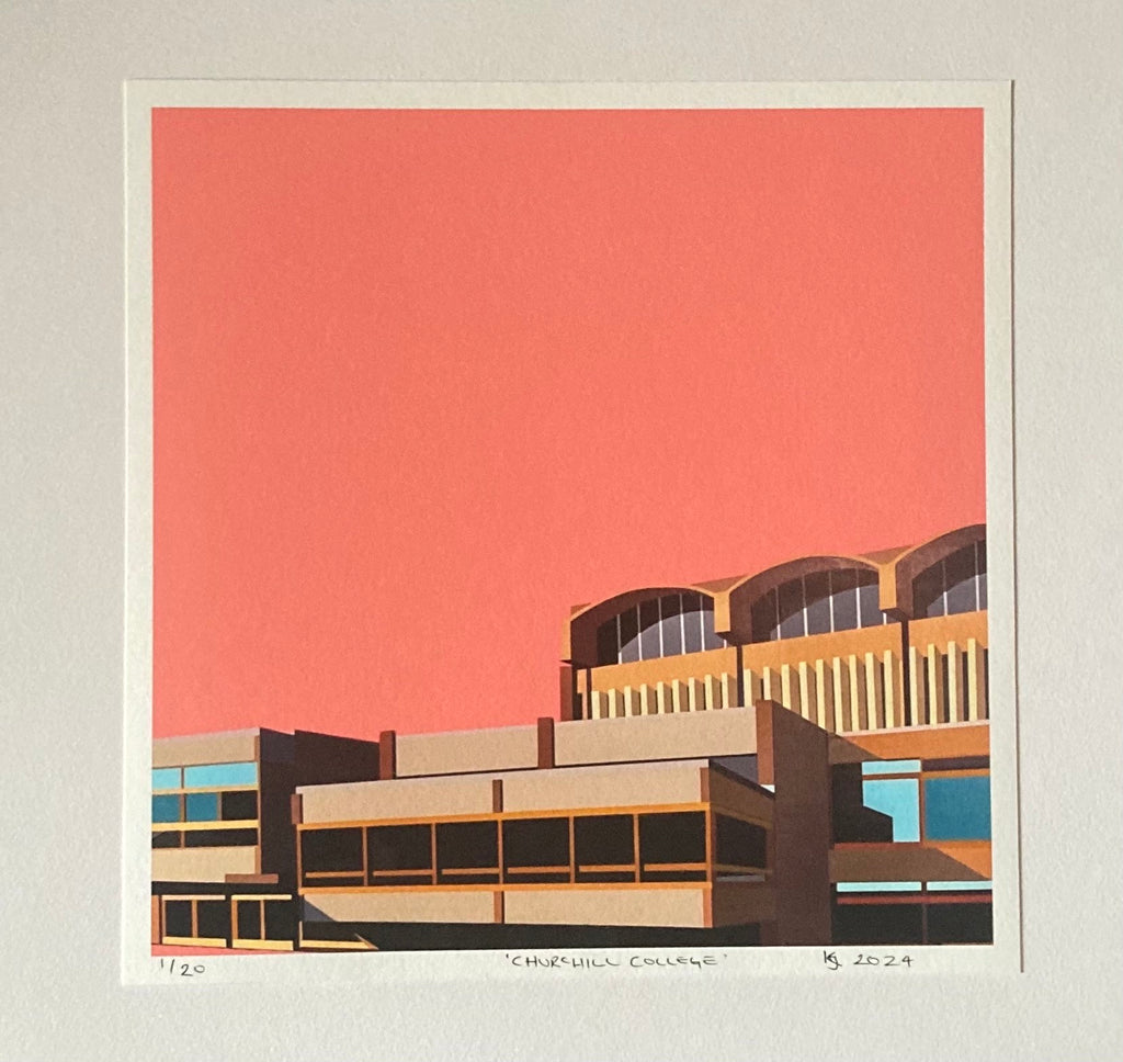 Churchill College Cambridge Fine Art Giclee Print