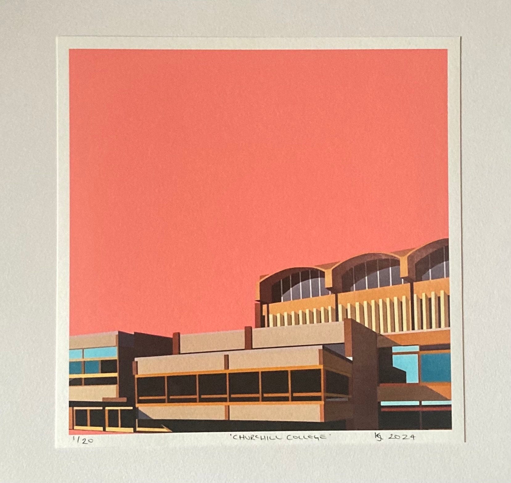 Churchill College Cambridge Fine Art Giclee Print