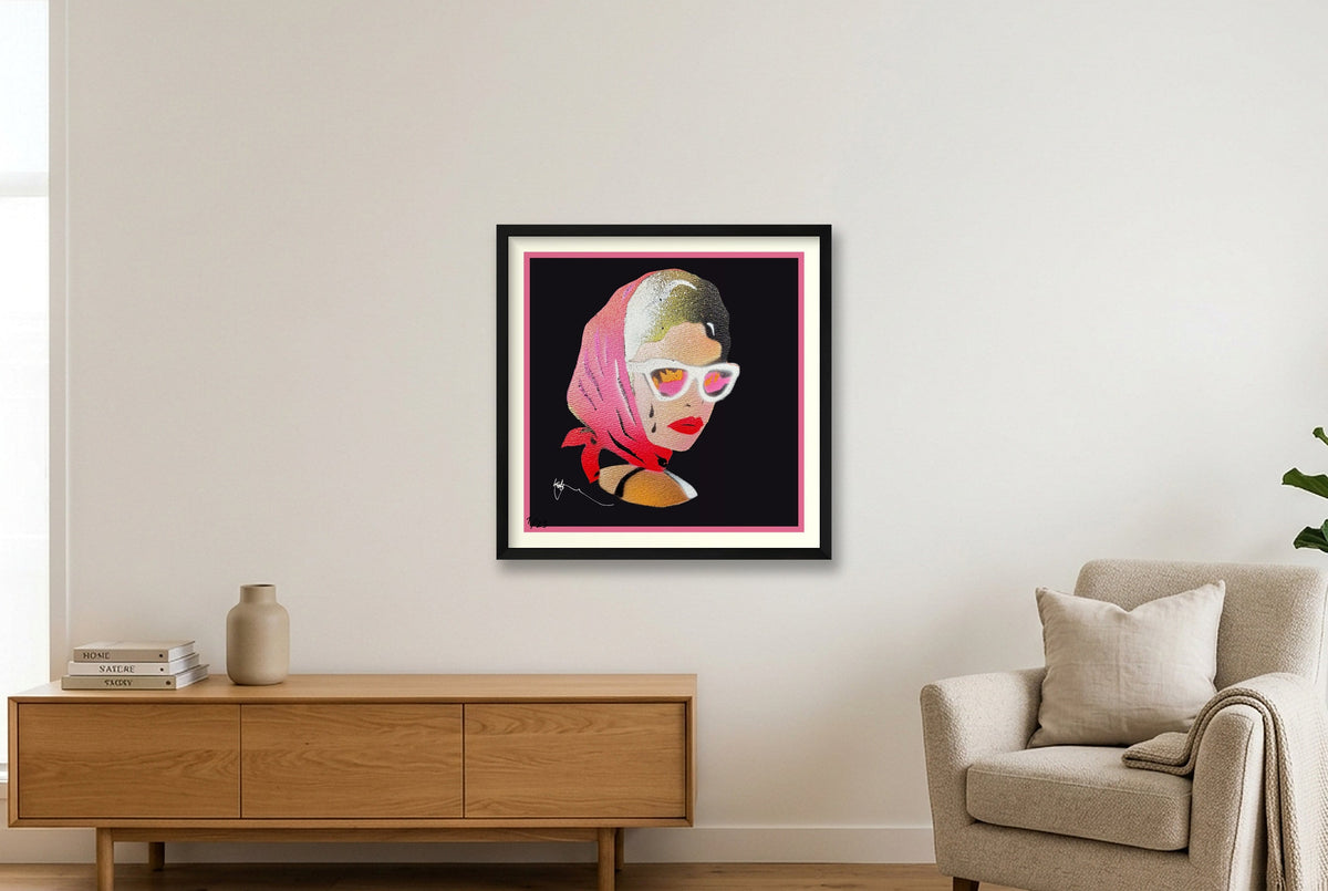 Roadgirl — 50×50cm, 20×20" Black Frame