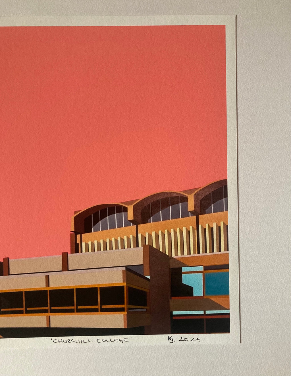 Churchill College Cambridge Fine Art Giclee Print
