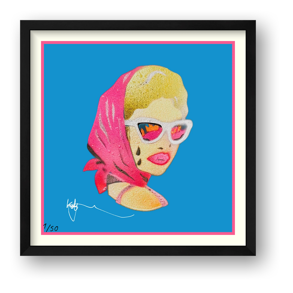 Blue Roadgirl — framed