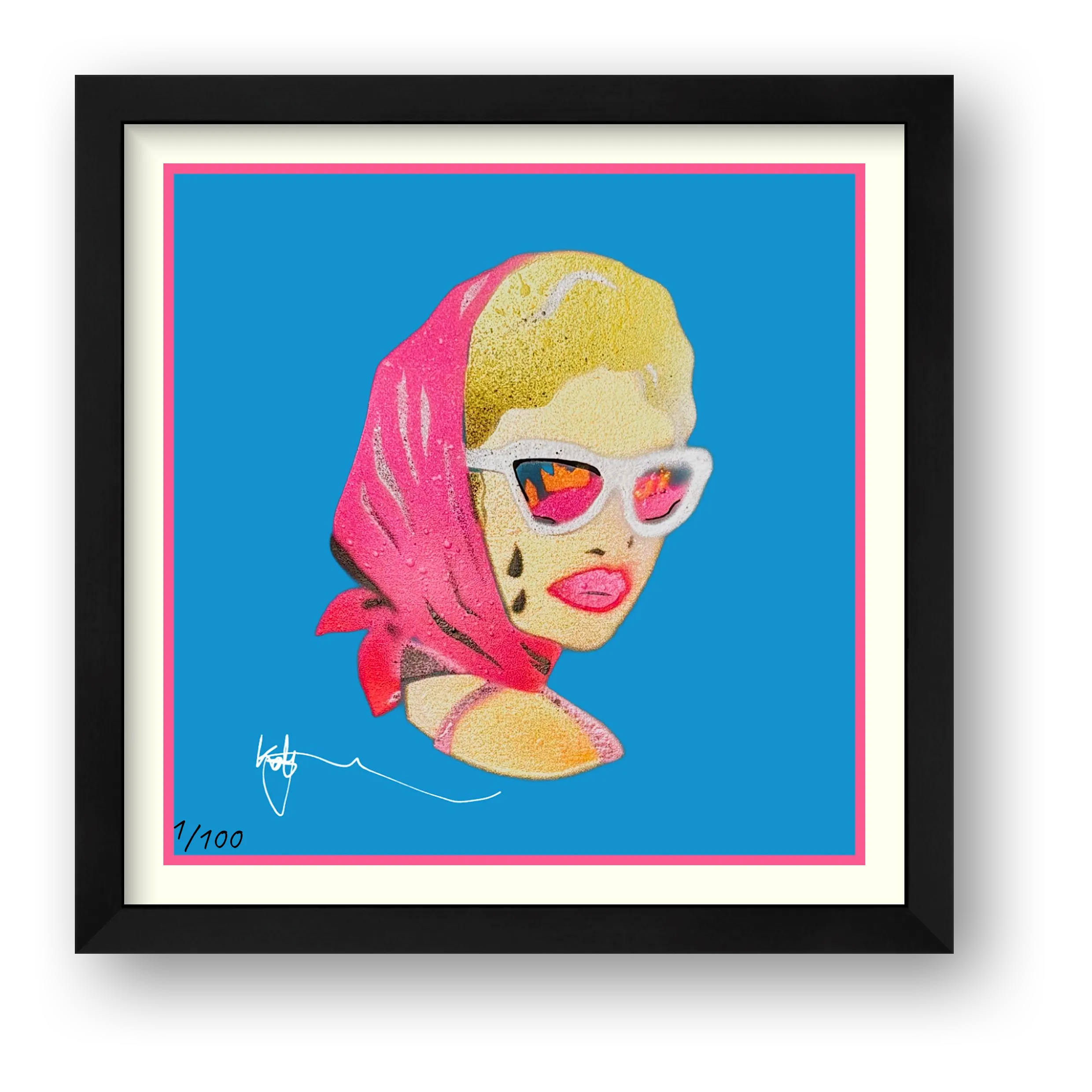 Blue Roadgirl — framed