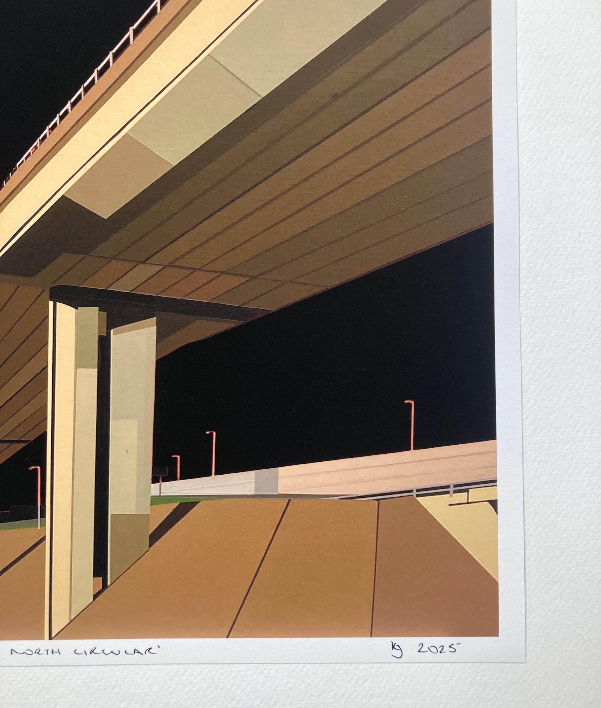 Under The North Circular Black Fine Art Giclee Print