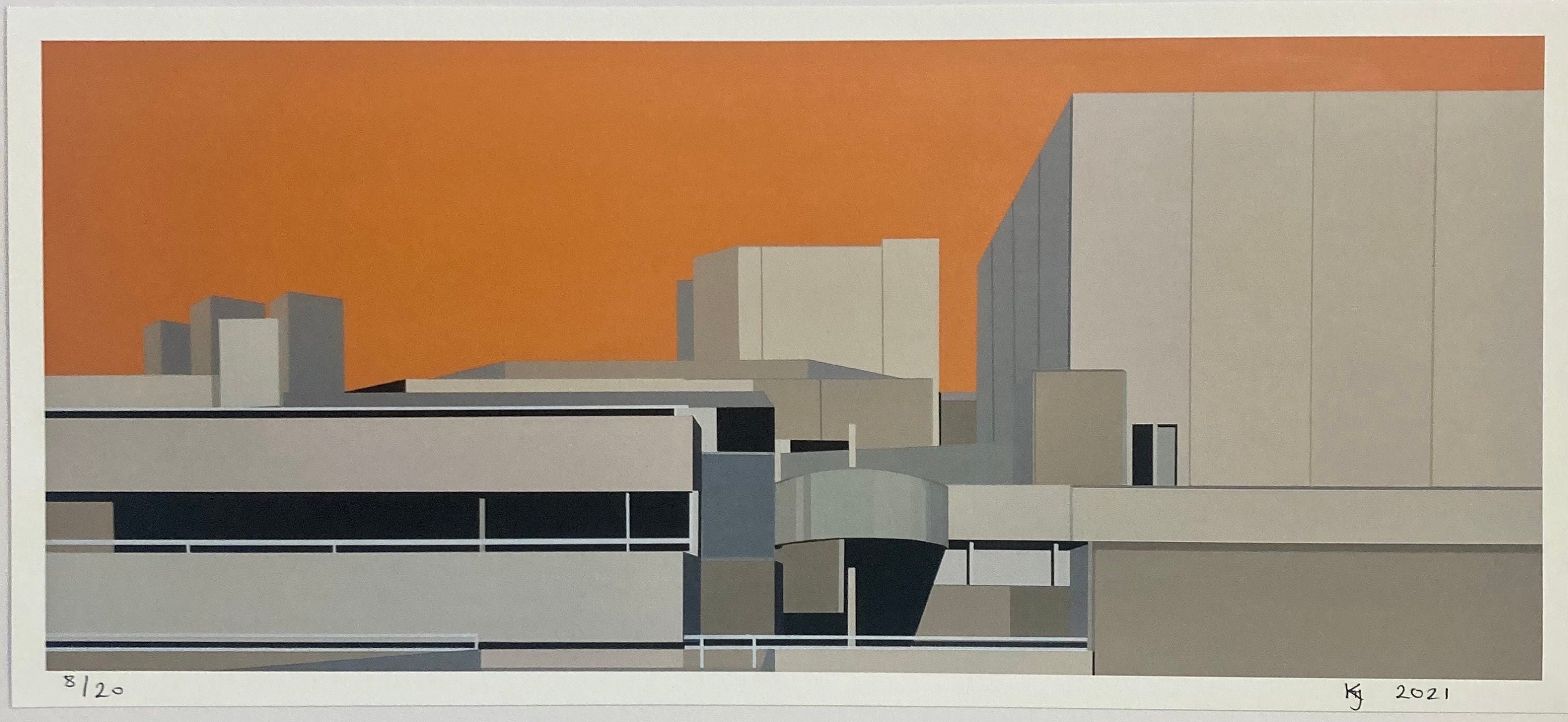 National Theatre London Fine Art Giclee Print