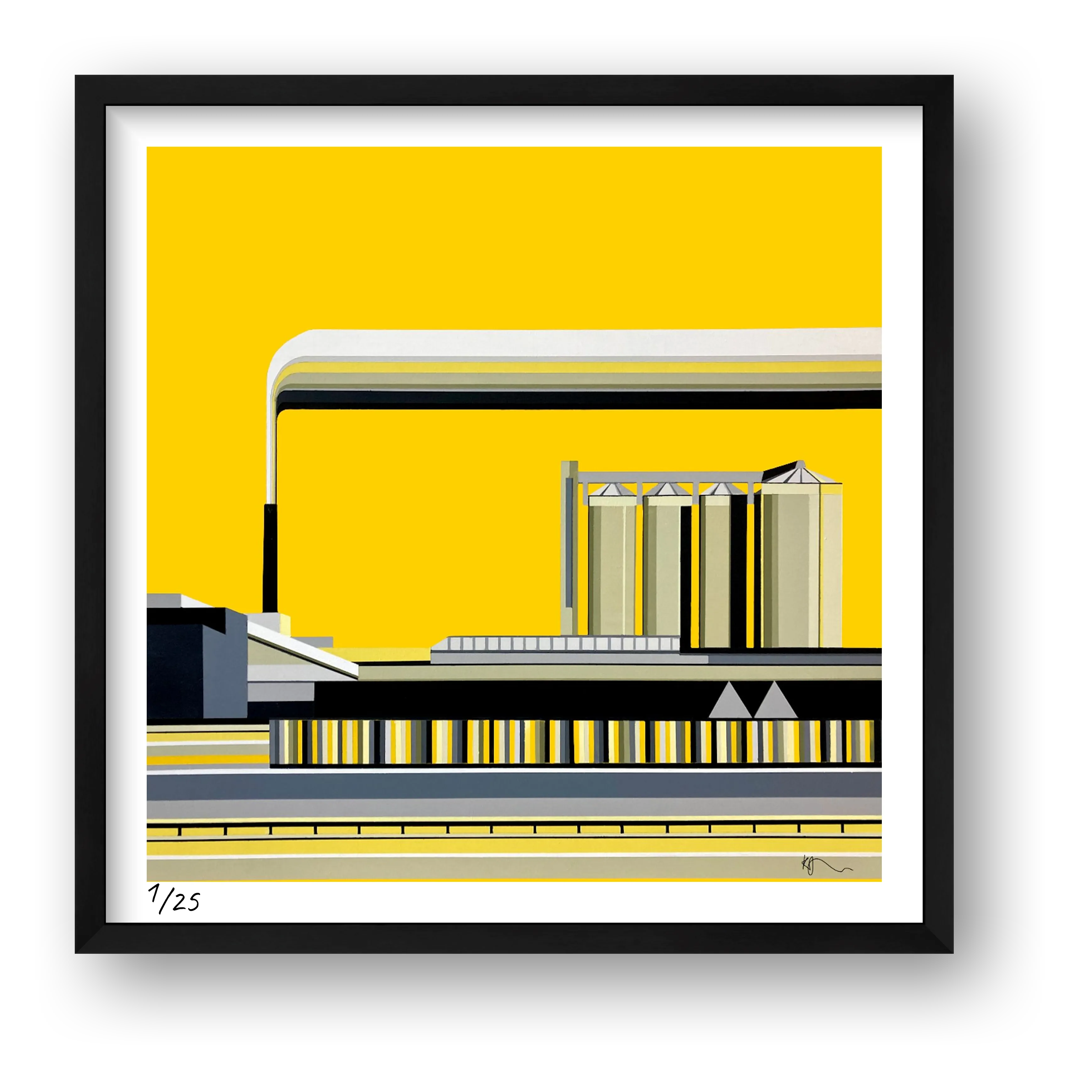 Home Yellow signed — framed